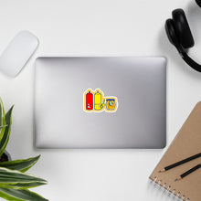 Load image into Gallery viewer, Condimentals Mustard Border Bubble-free stickers
