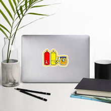 Load image into Gallery viewer, Condimentals Mustard Border Bubble-free stickers
