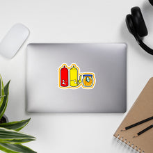 Load image into Gallery viewer, Condimentals Mustard Border Bubble-free stickers
